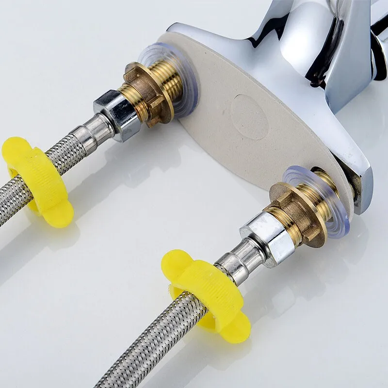 Double Hole Installation Wash Basin Faucet Hot And Cold Water Faucet Sink Faucet Mixer Single Handle Water Sink Mixer Tap