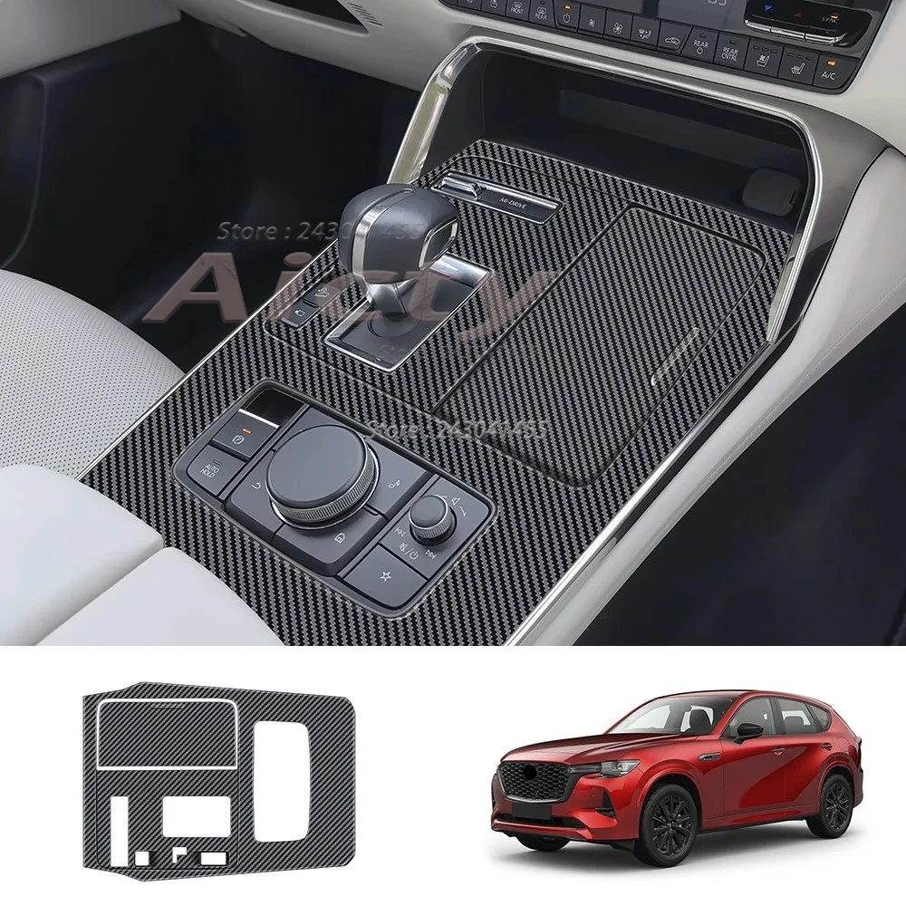 LHD For Mazda CX-60 CX60 CX 60 2022-2024 Gearbox Gear Shift Panel Frame Cover Trim Interior Accessories Styling Decoration