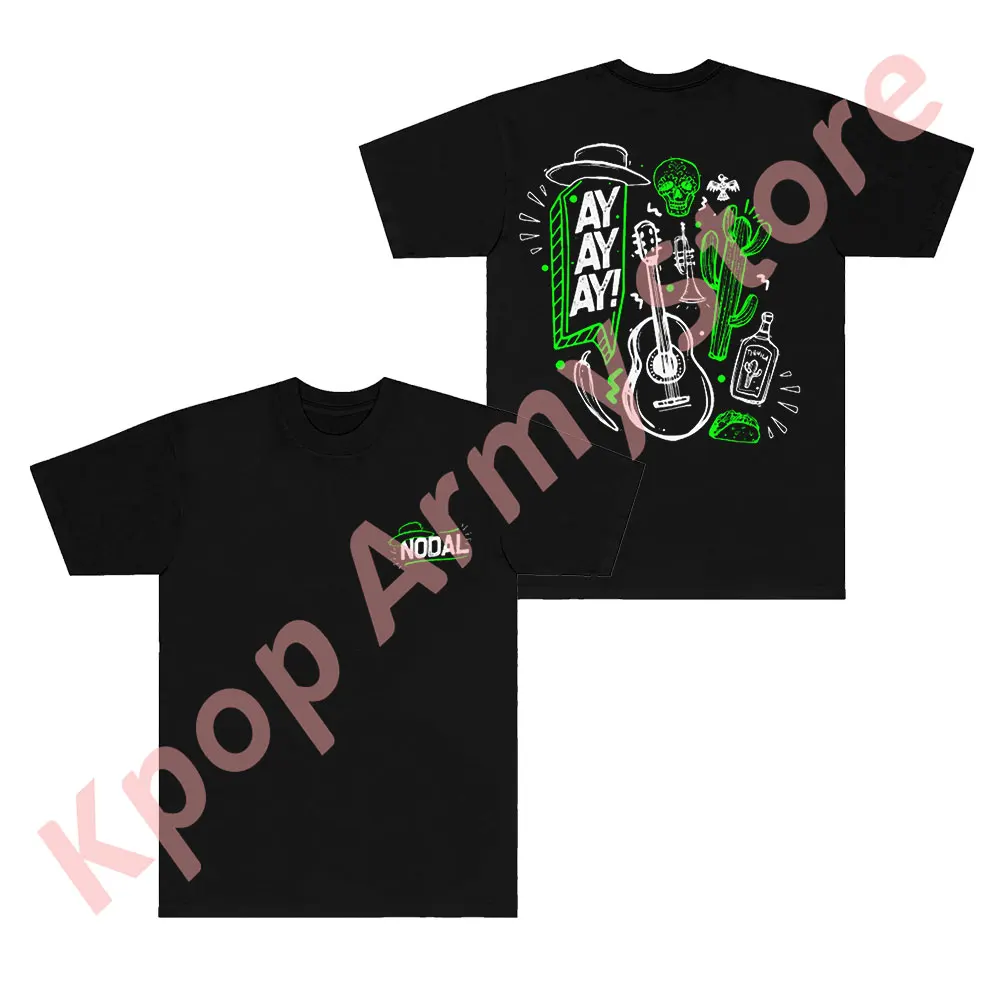 Camiseta Christian Nodal Ayiko Pa'l Cora Tour Merch, camisetas de verano para mujeres y hombres, pantalón corto informal de moda de manga
