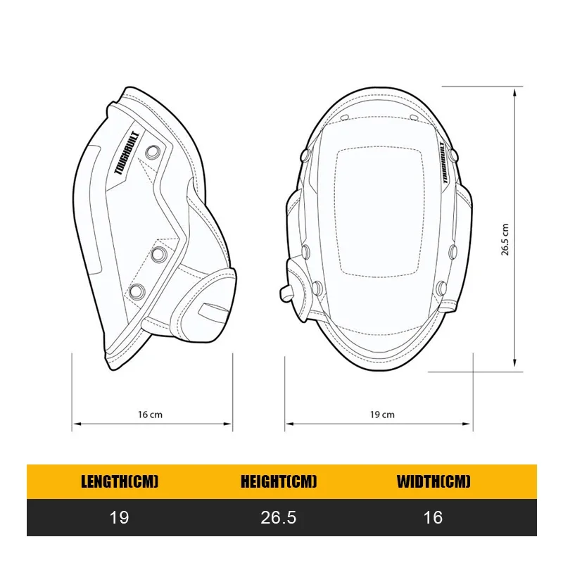 TOUGHBUILT TB-KP-203R FoamFit™ Non-Marring Knee Pads Labor Protection Kneeling Protection Kneeprotection Power Tool Accessories