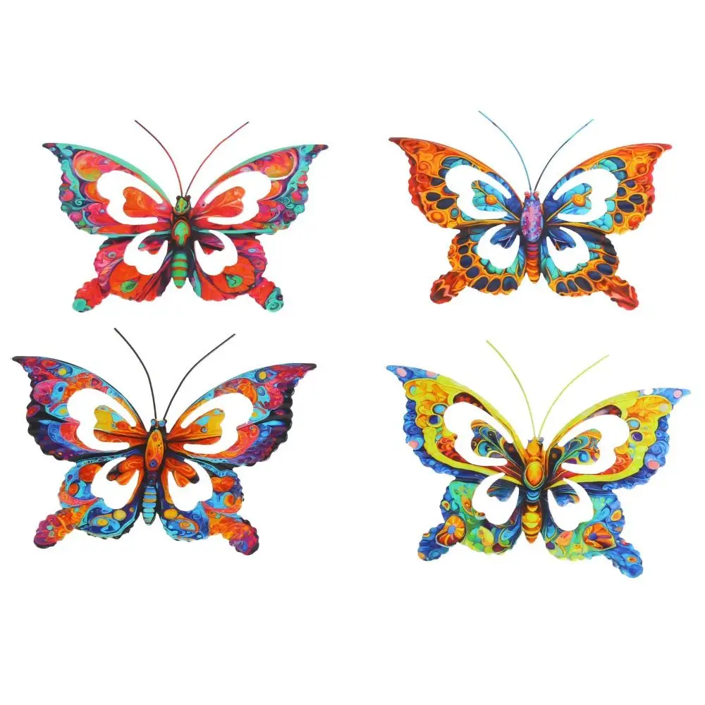 Creative Multicolor Butterfly Hanging Decoration Iron Supplies Metal Butterfly Ornament Craft Home Office Wall Art