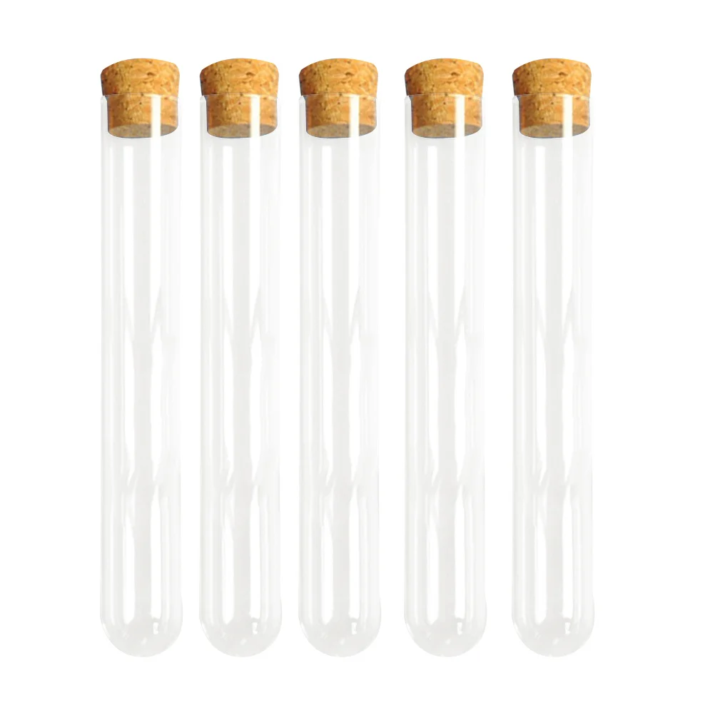 

15Pcs Glass Test Tubes 20x150mm Clear Premium Material Cork Stoppers Leak Proof Portable for Samples Liquids Gels