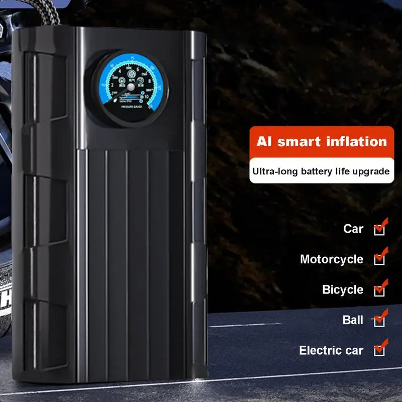 

Портативный умный электрический насос, электрический насос для накачивания шин, беспроводной умный циклический воздушный компрессор, многофункциональный умный автоматический насос