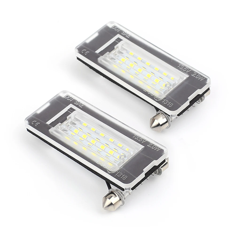 2 Pcs White Canbus Auto LED Number License Plate Light For BMW Mini Cooper R56 Hatchback 07-13 R57 Convertible R58 Coupe R59