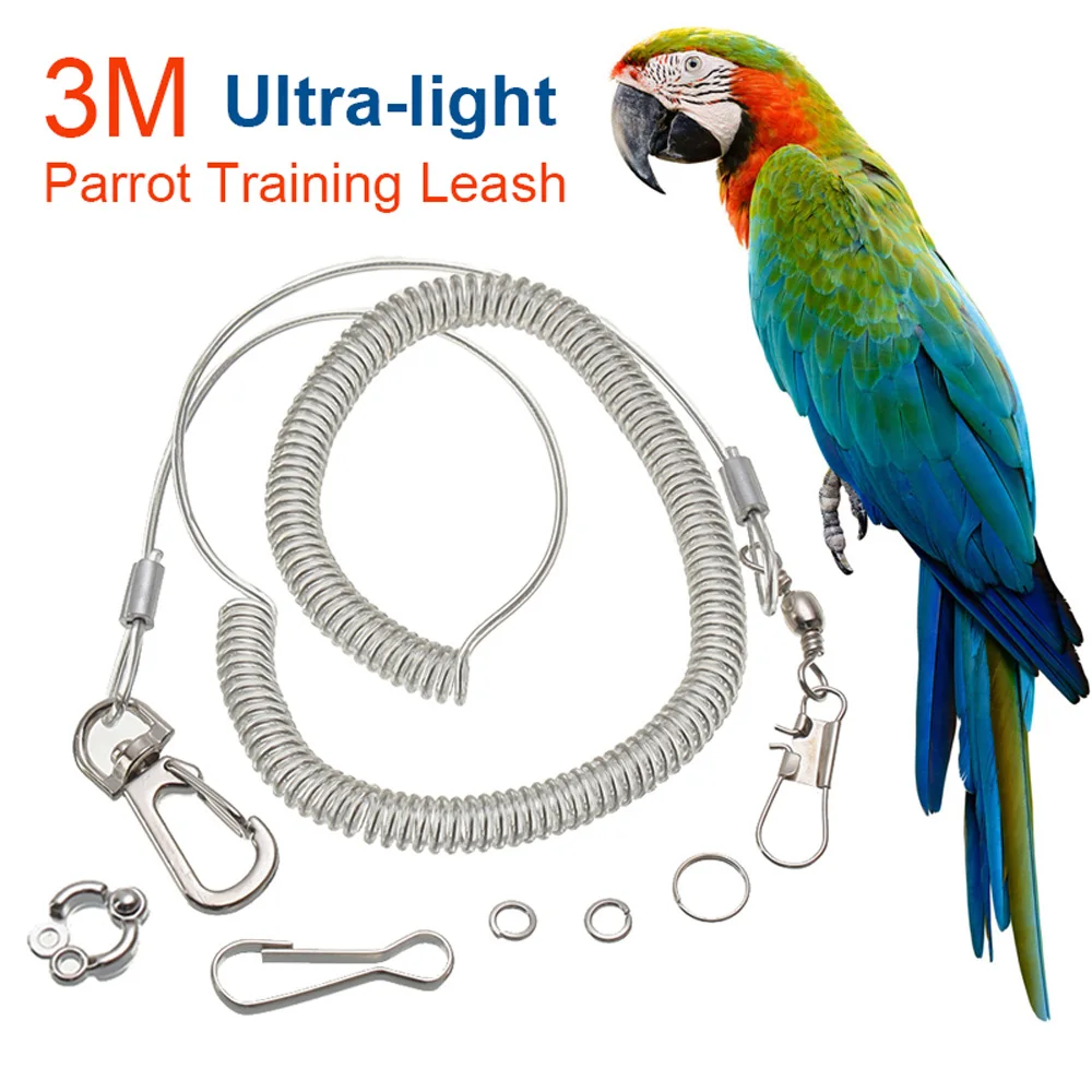 Plastic Flying For Lovebird/Cockatiel/Macaw Anti-bite Outdoor Pet Supplies Training Rope Parrot Harness Bird Training Leash