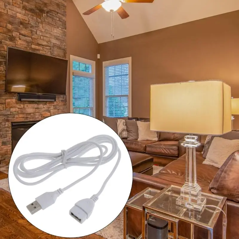367C White USB Extension Cable Extender führt ein Mann zu weiblich 1,5 m 5ft