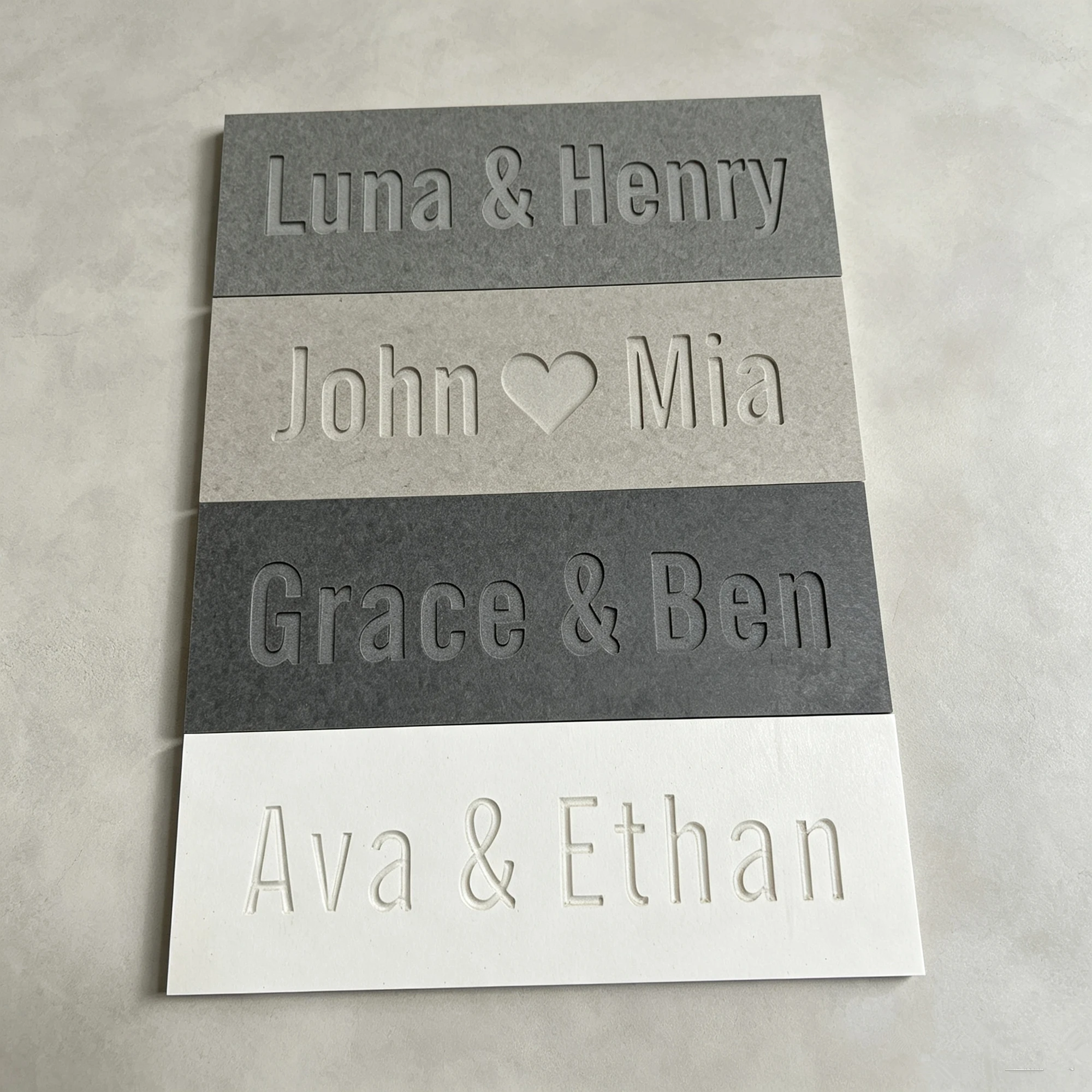 Custom Cement House Name Plaque, Carved Stone Home Address Plate, Personalized Family Name Sign, Modern House Entrance Door Sign