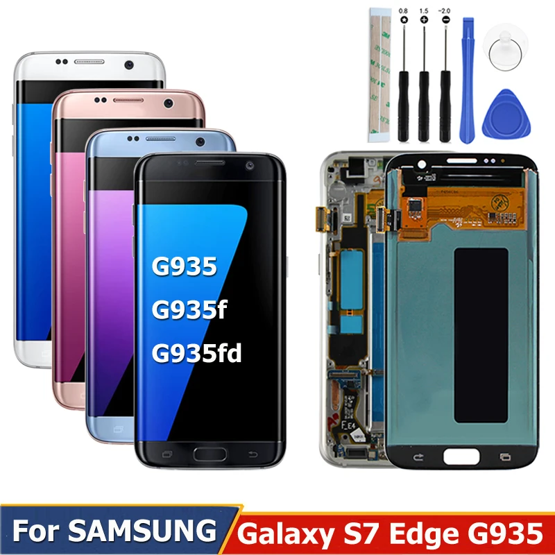 For SAMSUNG Galaxy S7 edge Display Touch Screen G935f LCD G935A Screen Replacement G935W G935FD Digitizer Assembly With Tools