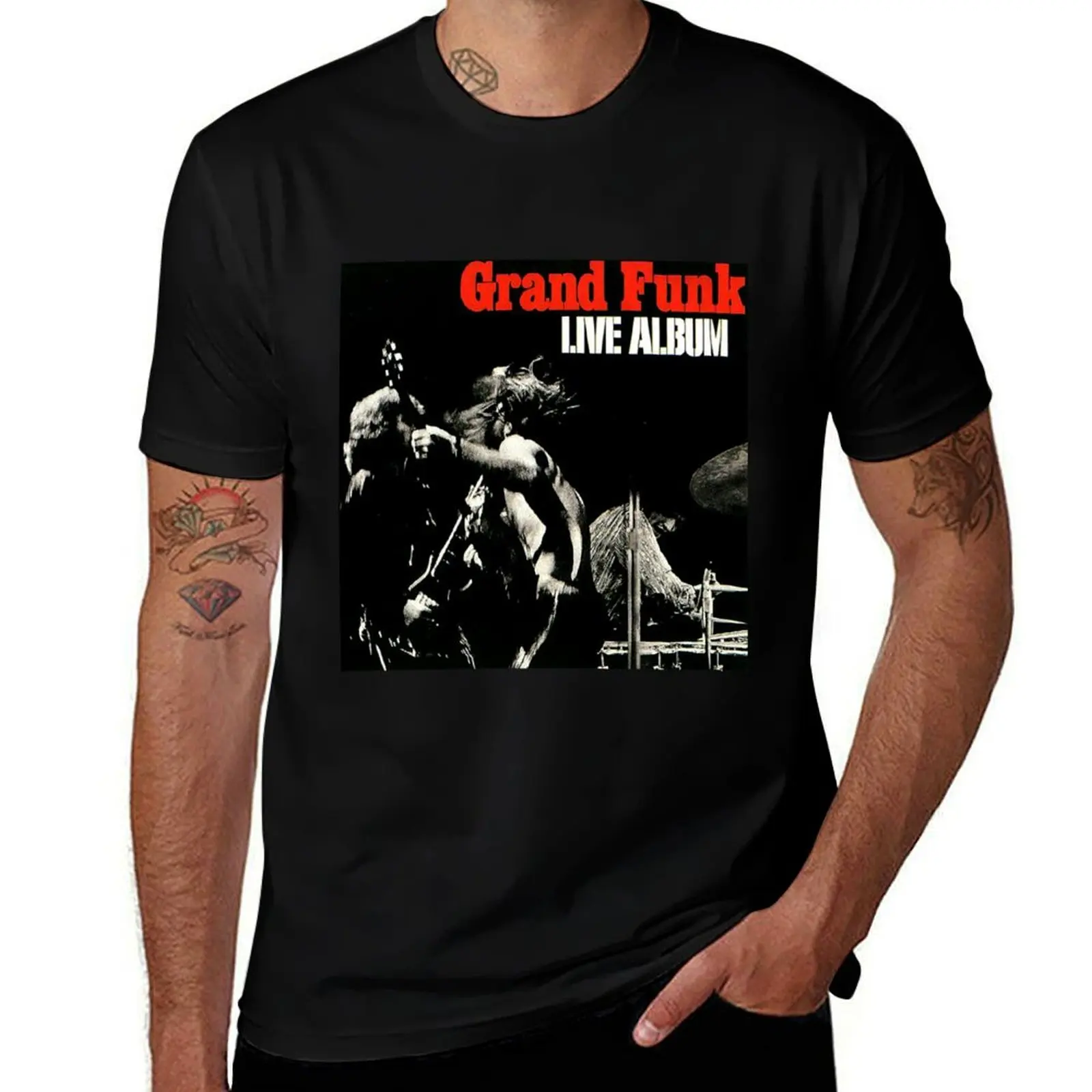Grand Funk Railroad live album T-Shirt Daily Work Short Sleeve Top
