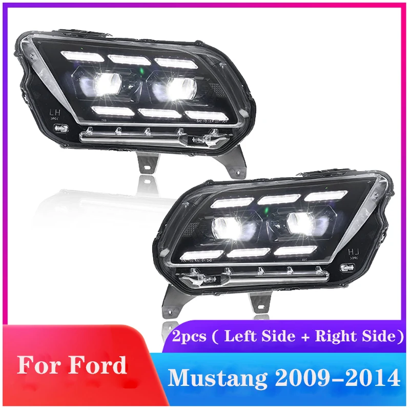 

Car Head Lamps For Ford Mustang 2009-2014 LED Headlight Upgrade LED Front DRL Dynamic Turn Signal Lamp Accessories