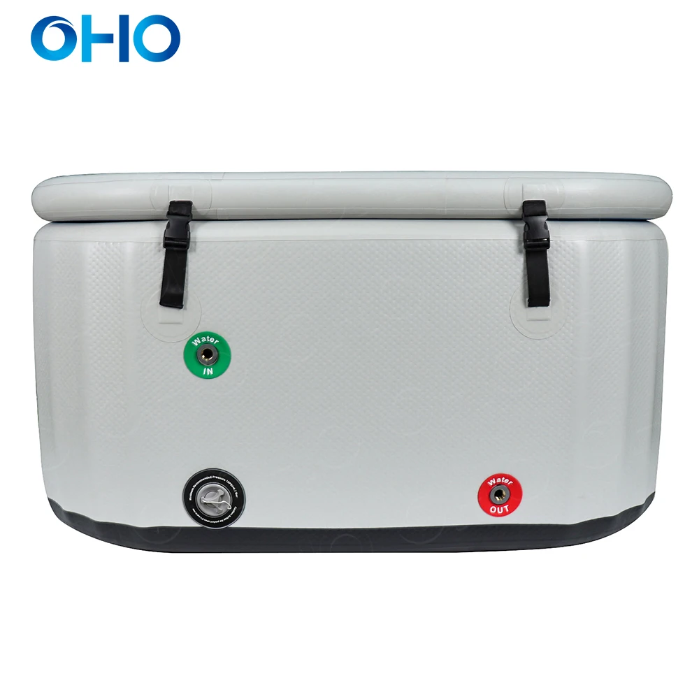 Inflatable Barrel‑Style Cold Plunge Ice Bath Tub with Compatibility for Optional Matching Water Chiller