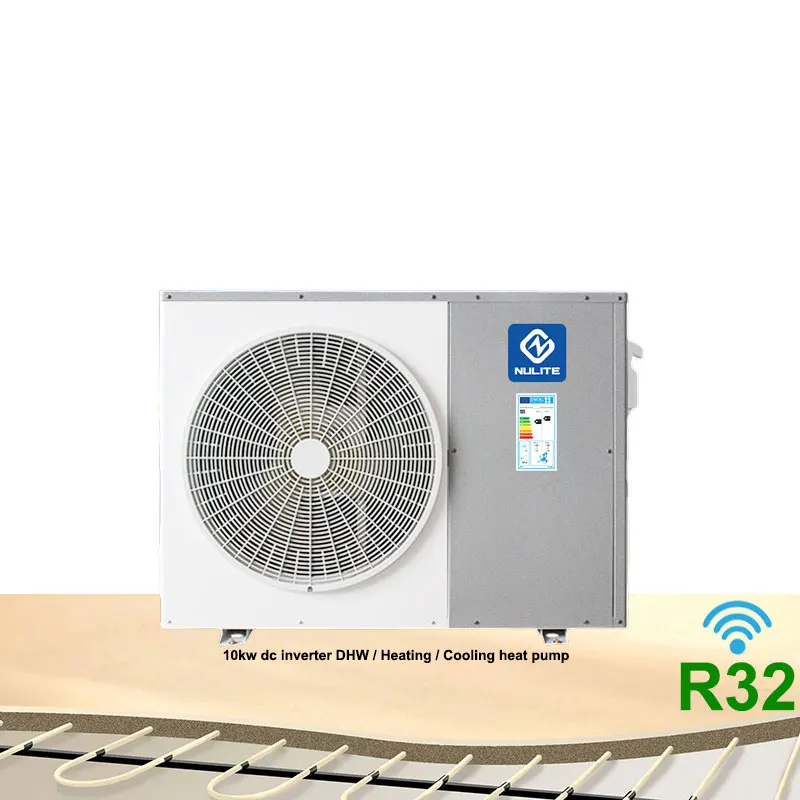 NULITE R410a R32 WIFI control 10KW 20KW 30KW DC inverter Monoblock Air Source Heatpump Air to Water Heat Pump