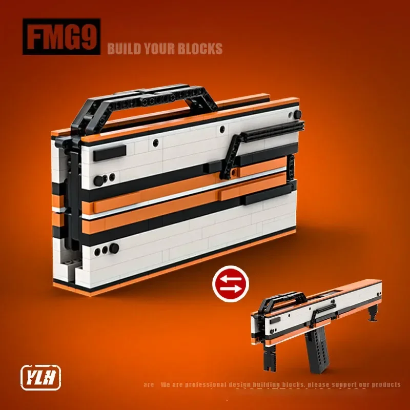 

Технология MOC FMG 9, строительный блок, пистолет для взрослых, сборка, может стрелять высокую сложность, оружие, игрушка, подарки на день рождения для мальчика