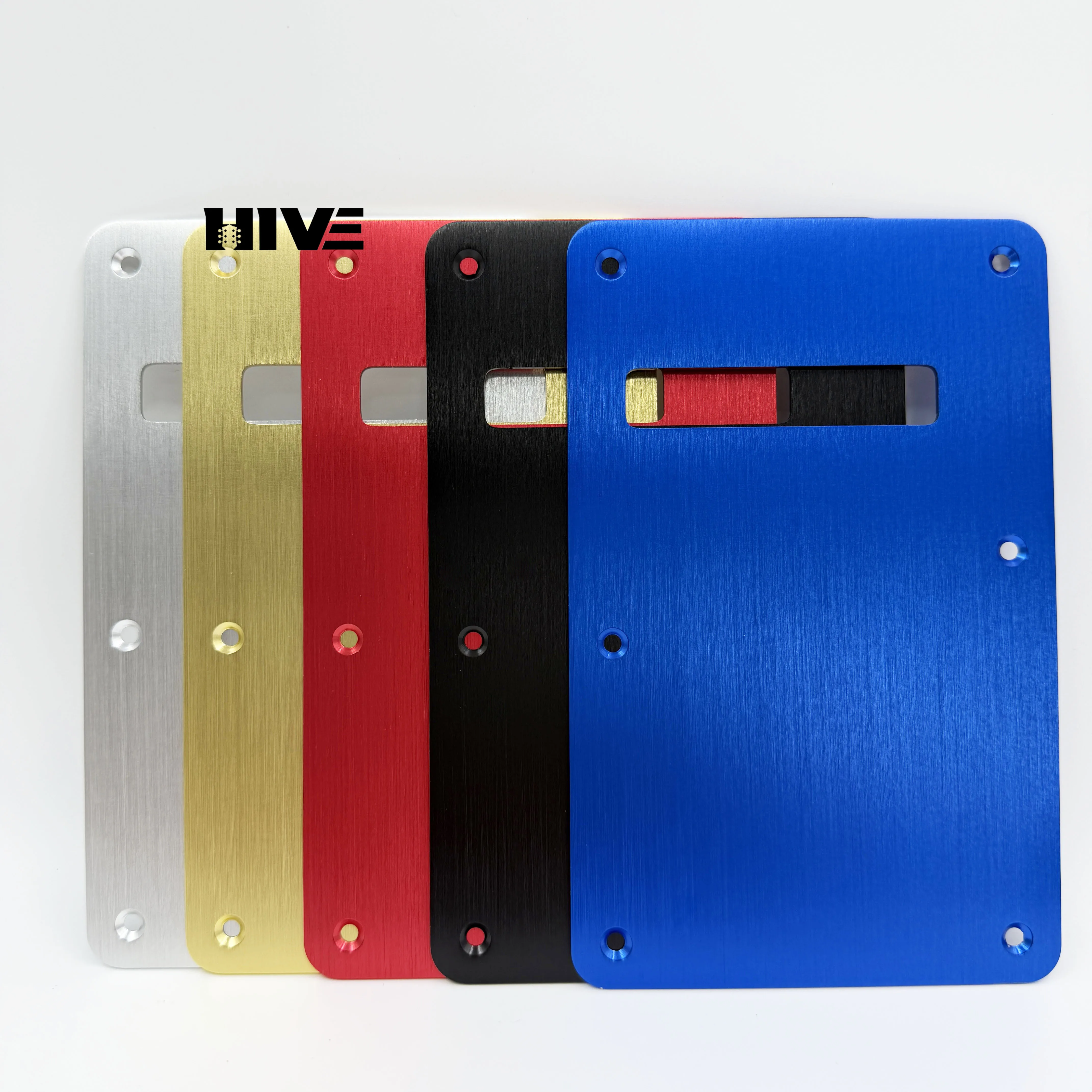 Guitar Pickguard Top Grade Aluminum Brushed Finish 1.5MM Cavity Cover Spring Cover Wiring Cover ST Electric Guitar Guard Plate