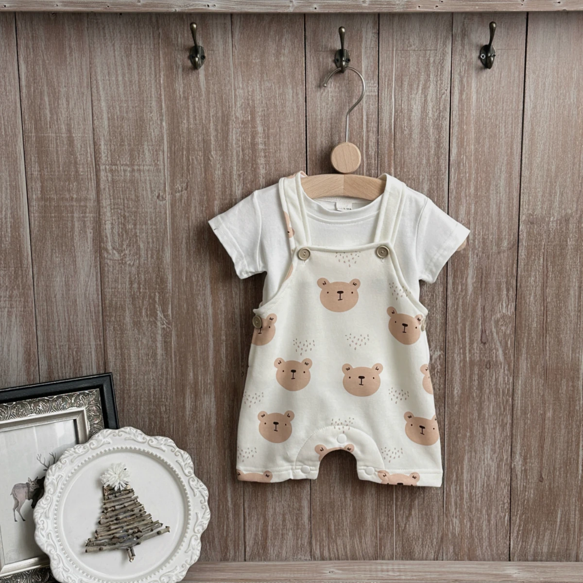 Karikatür Ayı Baskı Bebek Giys - Baby Clothing Gender Neutral incelemesi ve fiyatı