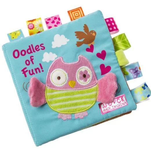 Gril de livre de nettoyage en tissu pour bébé, jouets de bruissement infantile, jouets d'apprentissage, zoo d'animaux pour l'heure du coucher