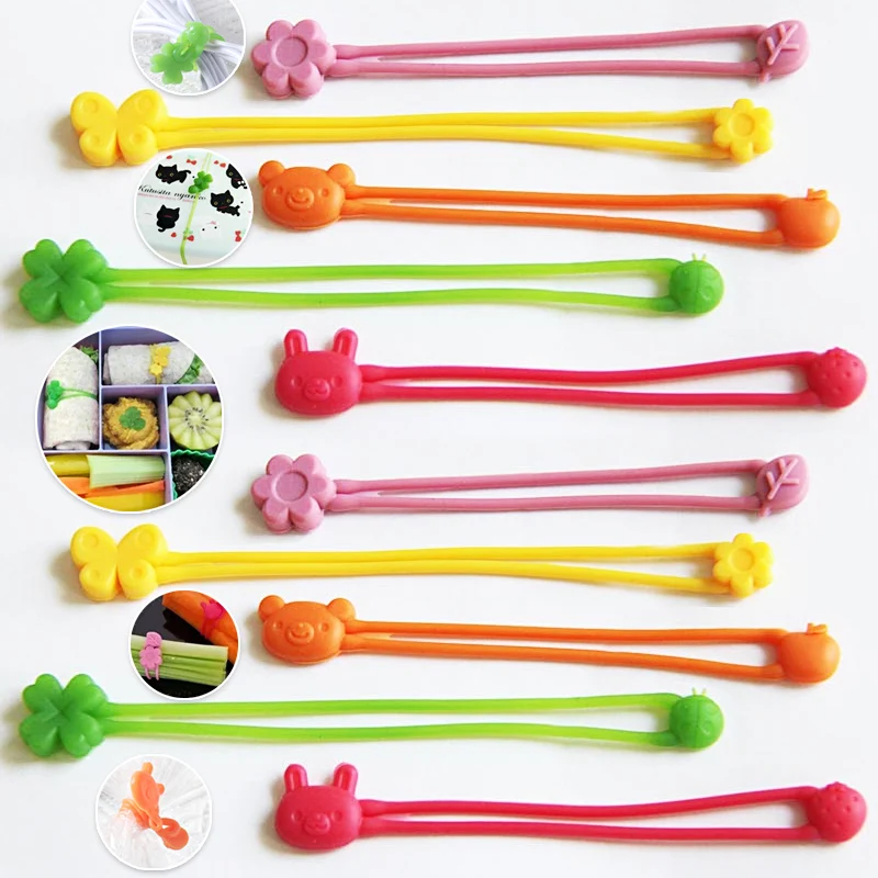 10pcs Multi-Purpose Silicone Rubber Strap Silicone Wrap Bands Bento Box Fixing Elastic Silicone Band Bento Case Bands