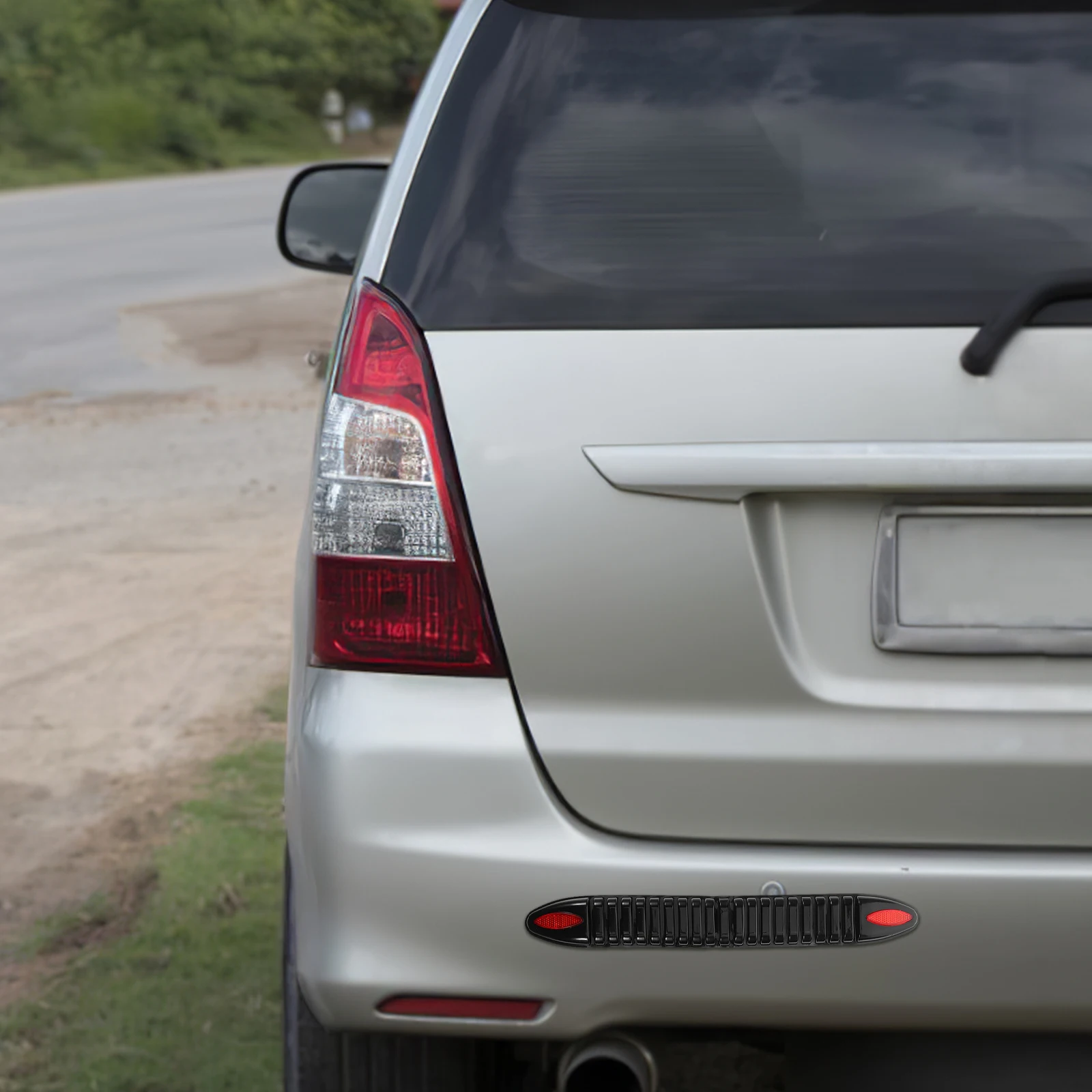 

4 шт., автомобильная защитная полоса для предотвращения столкновений, черная ПВХ, защита переднего и заднего бампера для внедорожника, грузовика, прочная наклейка на бампер