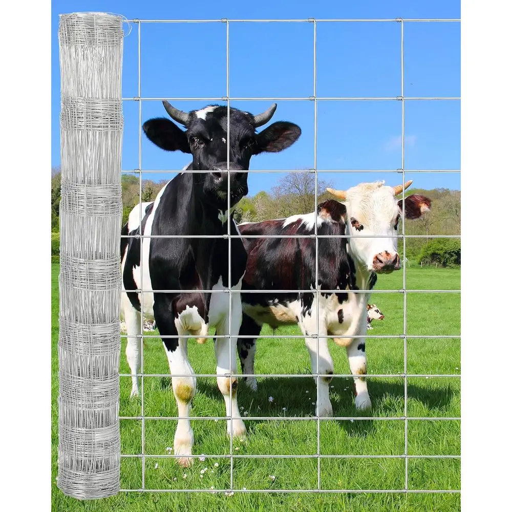 

Heavy-Duty Galvanized Wire Fencing for Cattle, Goats, Sheep, Deer, and Poultry - Ideal for Yard Protection and Livestock Enclosu