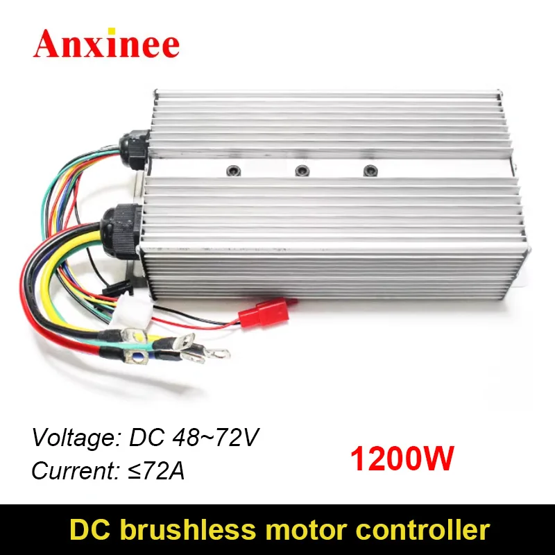 

DC 48V-72V 75A 1200W High Power Brushless Motor Controller BLDC Driver For 3-phase Speed Regulator With Hall Senser