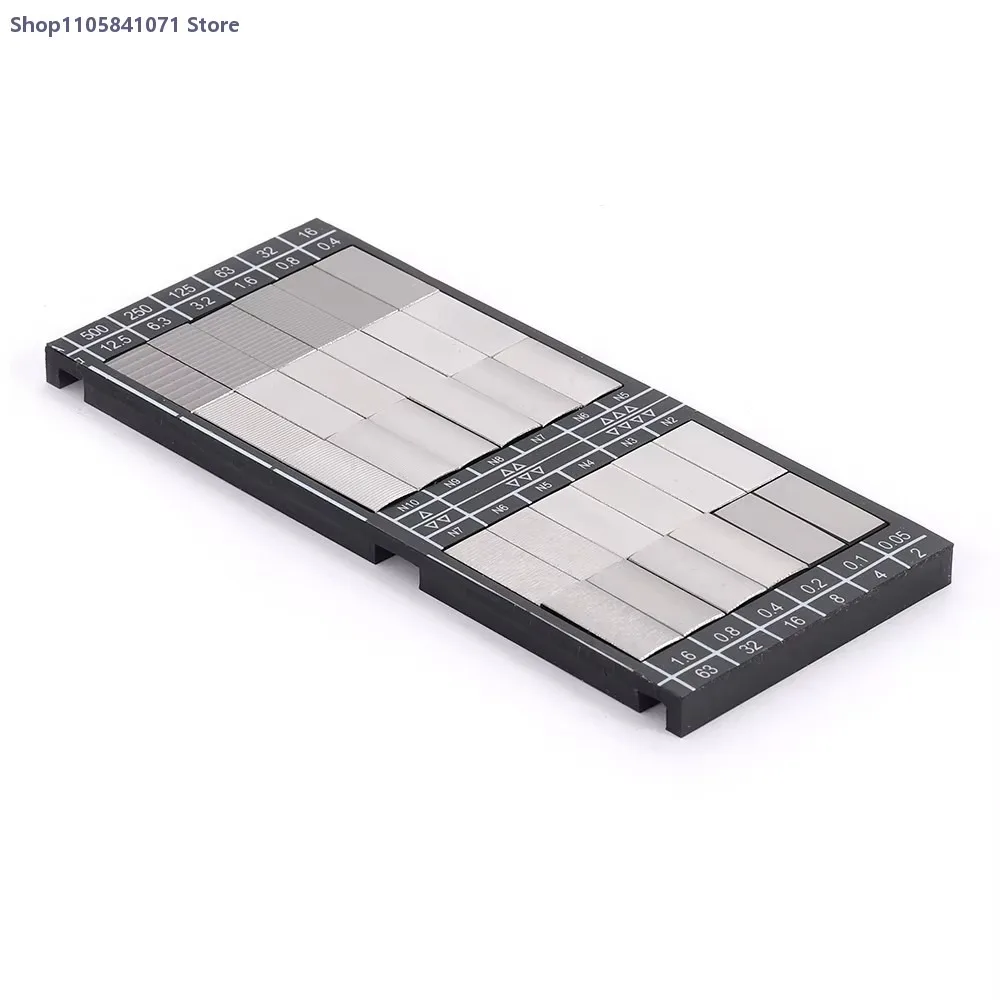 30Pcs for Surface Roughness Comparator Set Stainless Steel High Precision Roughness Sample Measurement Tool