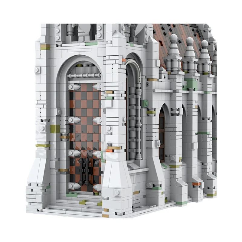 3825 PCS Cathedral Gothic Church MOC Customize Modular Building Block Simple Brick Technology Design DIY Boys Toy Birthday Gift