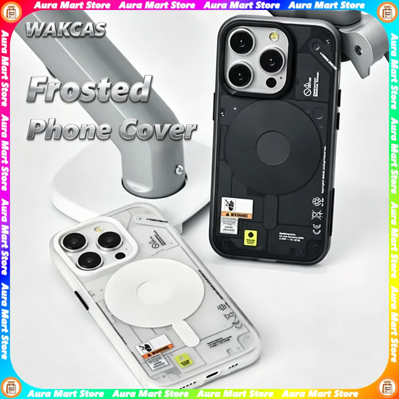 

Чехол WAKCAS для iPhone 17/17 Pro/17 Pro Max в механическом стиле с магнитной фиксацией, противоударный, матовый защитный чехол для телефона