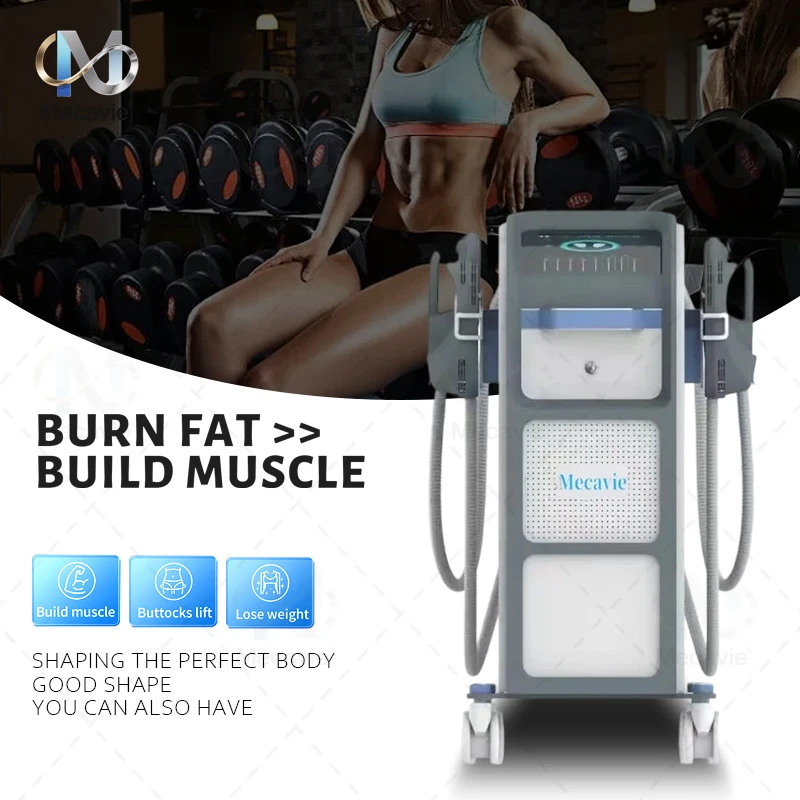 MECAVIE جديد عمودي نوع EMS HI-EMT RF محفز العضلات NEO آلة التخسيس آلة اهتزاز الجسم لتخفيف الوزن