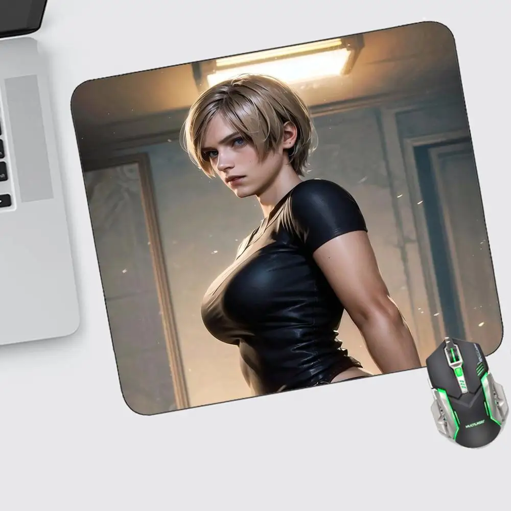 

Leon Kennedy Mouse Pad Small Gaming Accessories Keyboard Computer Offices Desk Mat Pc Gamer Non-slip Rubber Mousepad