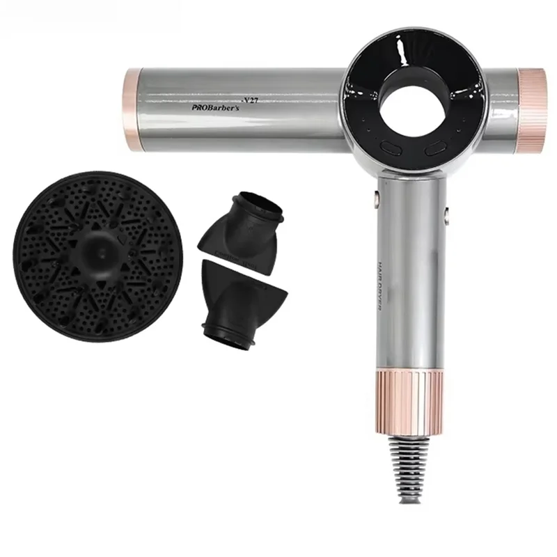 

A38T-2025 High-Speed Bladeless Hair Dryer With 120, 000 Rpm Rotation, High Power Professional Hair Dryer With EU Plug Grey