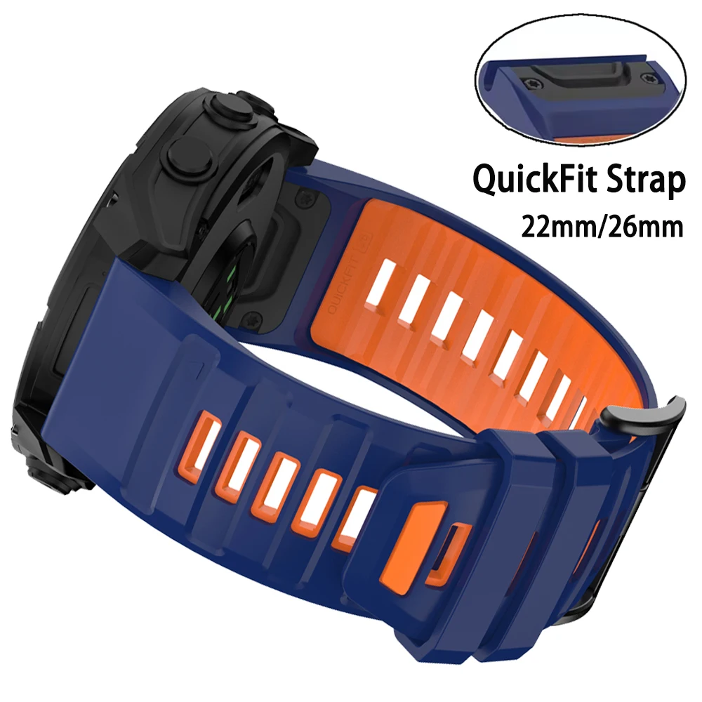 1:1 Fenix8 Watch Band For Garmin Fenix 8 Pro 47mm 51mm E 7 7X 6 6X/Epix Gen2/Enduro 3 Original QuickFit 22mm 26mm Silicone Strap
