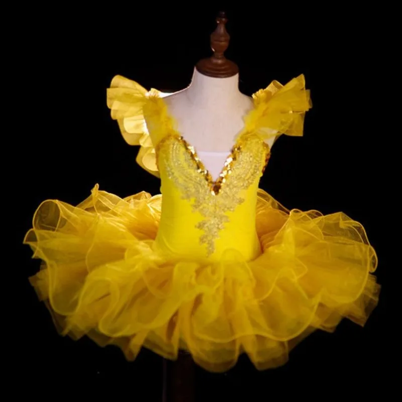 فستان توتو لرقص الباليه للفتيات ، ملابس رقص قصيرة الأكمام ، بدلة تمرين راقصة الباليه للأطفال ، تنورة ، زي أداء المرحلة المدرسية