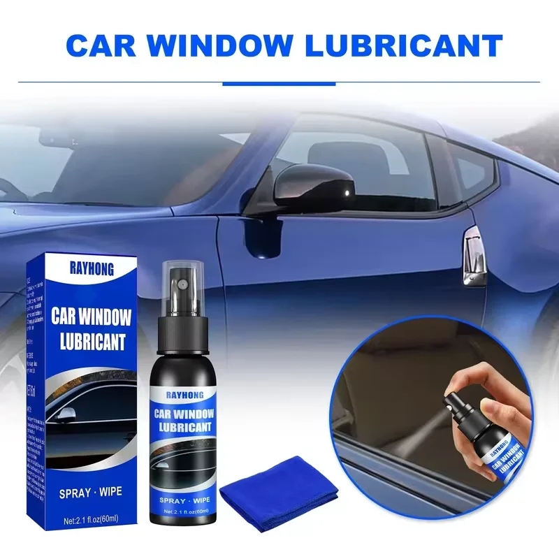 60ml Car Window Lubricant Rubber Door Rubber Strip Car Softening Maintenance Eliminates Noise Universal Car Products Repair Tool