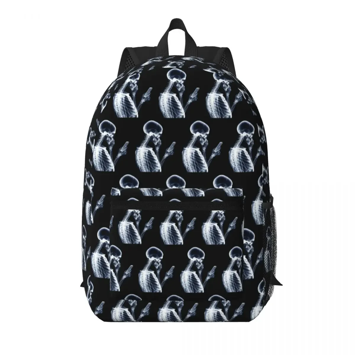 X-ray Skeleton Playing Phone Student Backpack School Bag Hiking Travel Daypack for Boys Girls Bookbag Shoulder Bags