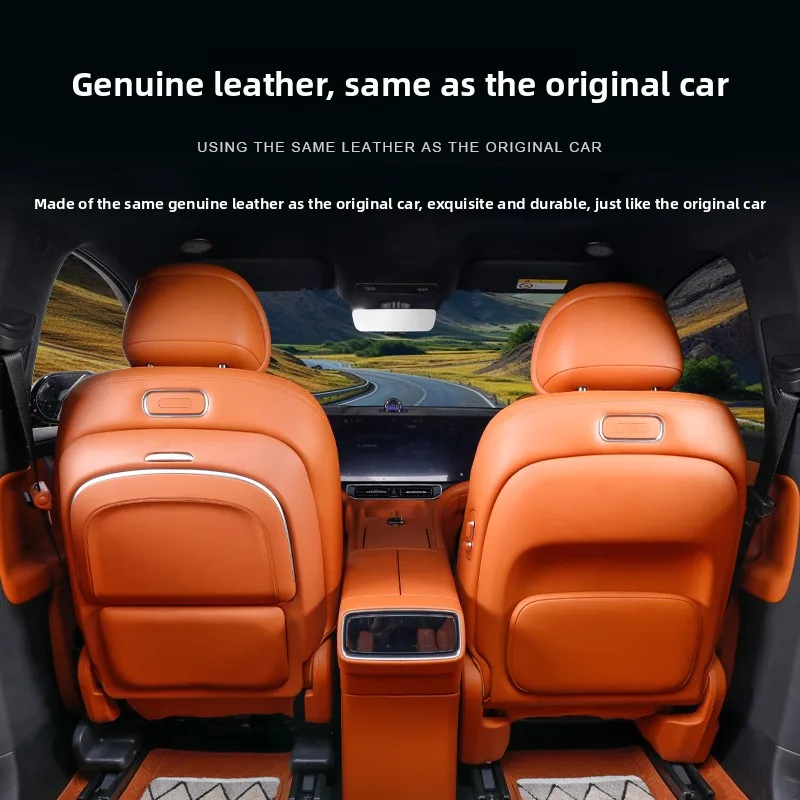 For Li Auto i6 Car Seat Back Folding Small Table Board w/ Ambient Light Wireless Charger Foldable Laptop Table Plate Accessories detail image 2