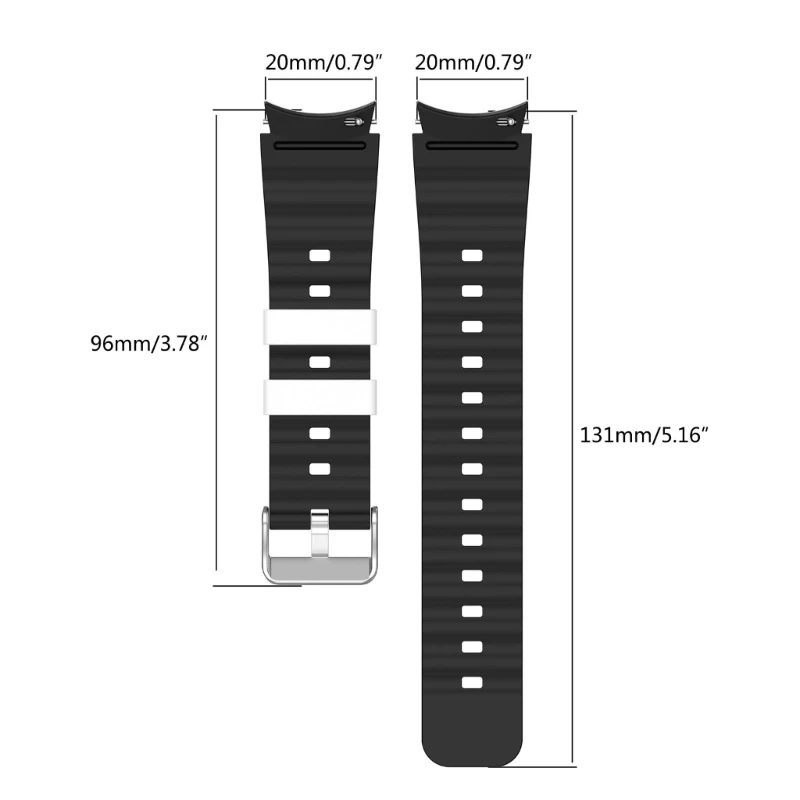 Cintura in silicone per orologio 6/5/4/3 Bracciale con cinturino Smartwatch antigraffio
