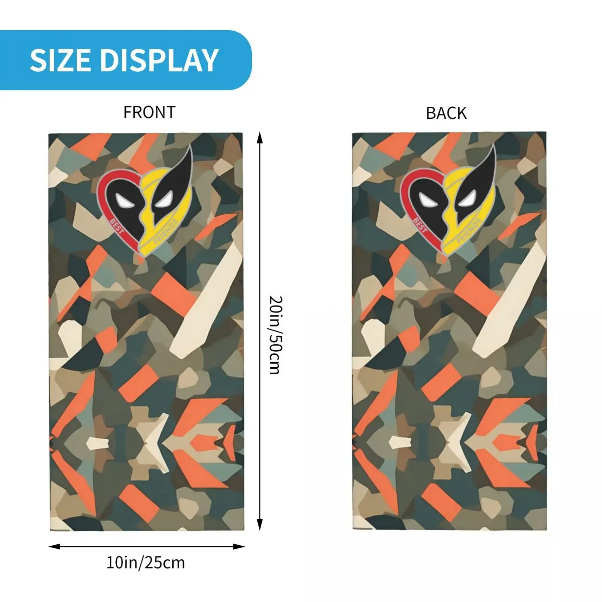 Popular Movies Bandana Neck Gaiter Printed Motorcycle Club Deadpool & Wolverine Face Scarf Hiking Unisex Adult Winter