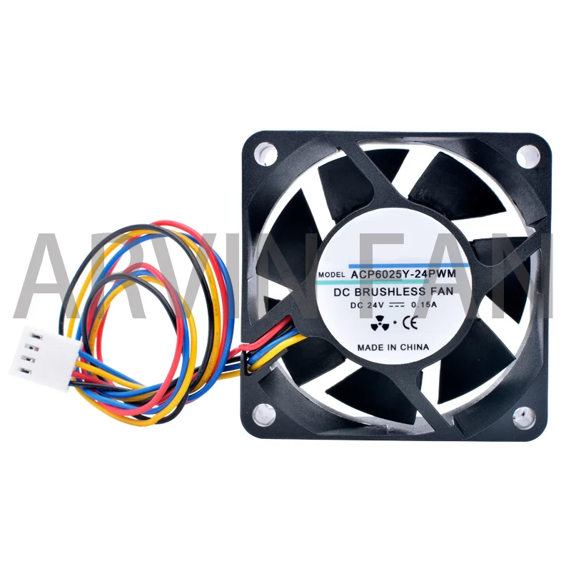 ACP6025Y-24PWM 6cm 60mm Fan 60x60x25mm DC24V 0.15A 4 Wires For Large Air Volume 4pin Cooling Fan For Server Inverter Chassis