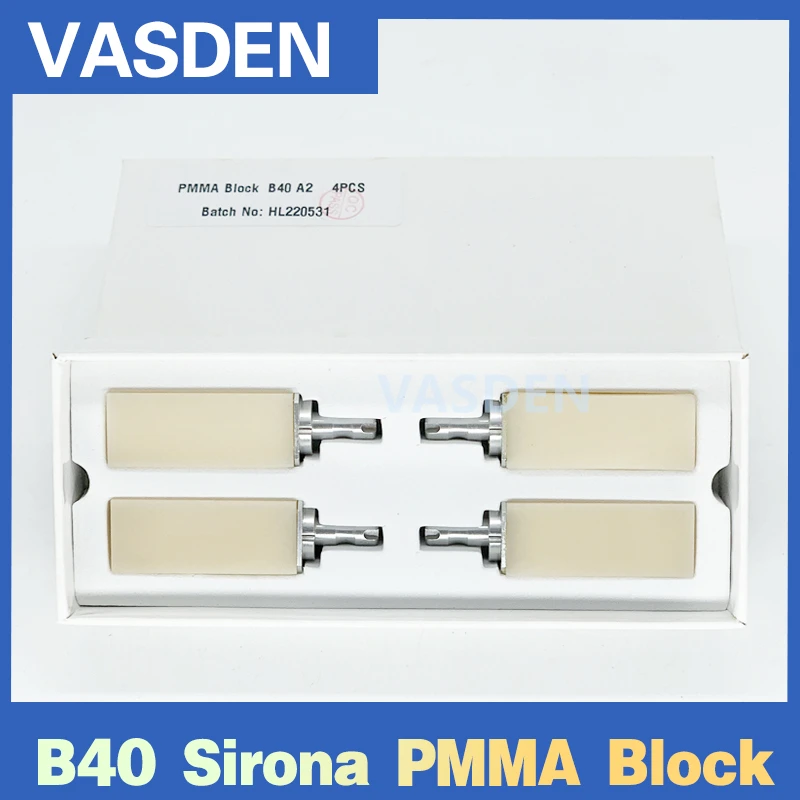 

4 Pieces/ Box B40 Sirona MCXL Cerec PMMA Blocks Disk Dental Resin Disc CADCAM Milling Material