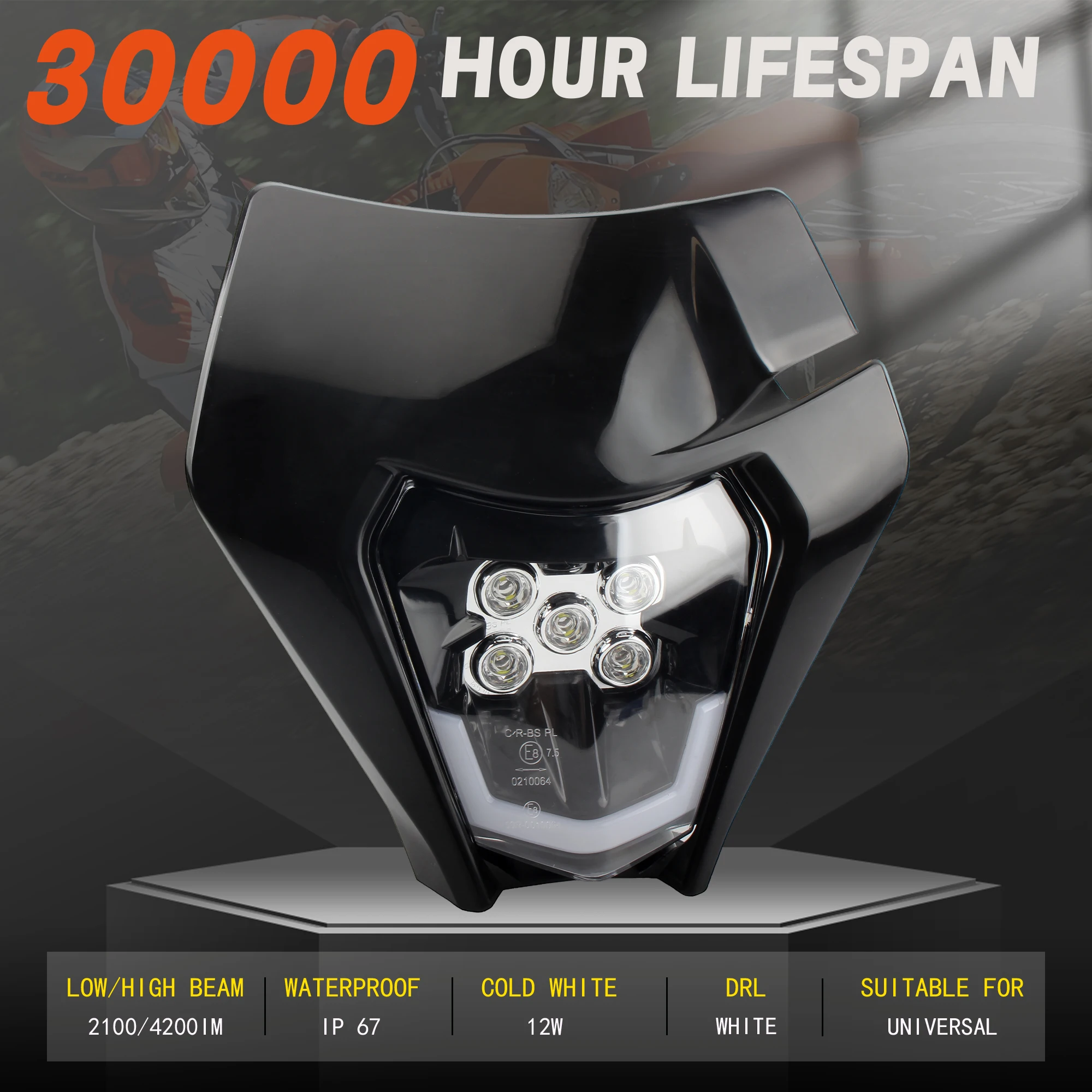 

Motorcycle LED Headlight Plate for KTM Mask EXC XC SX XCW SXF EXCF 125 To 500 2020-2023 Motocross Supermoto Dirt Bike