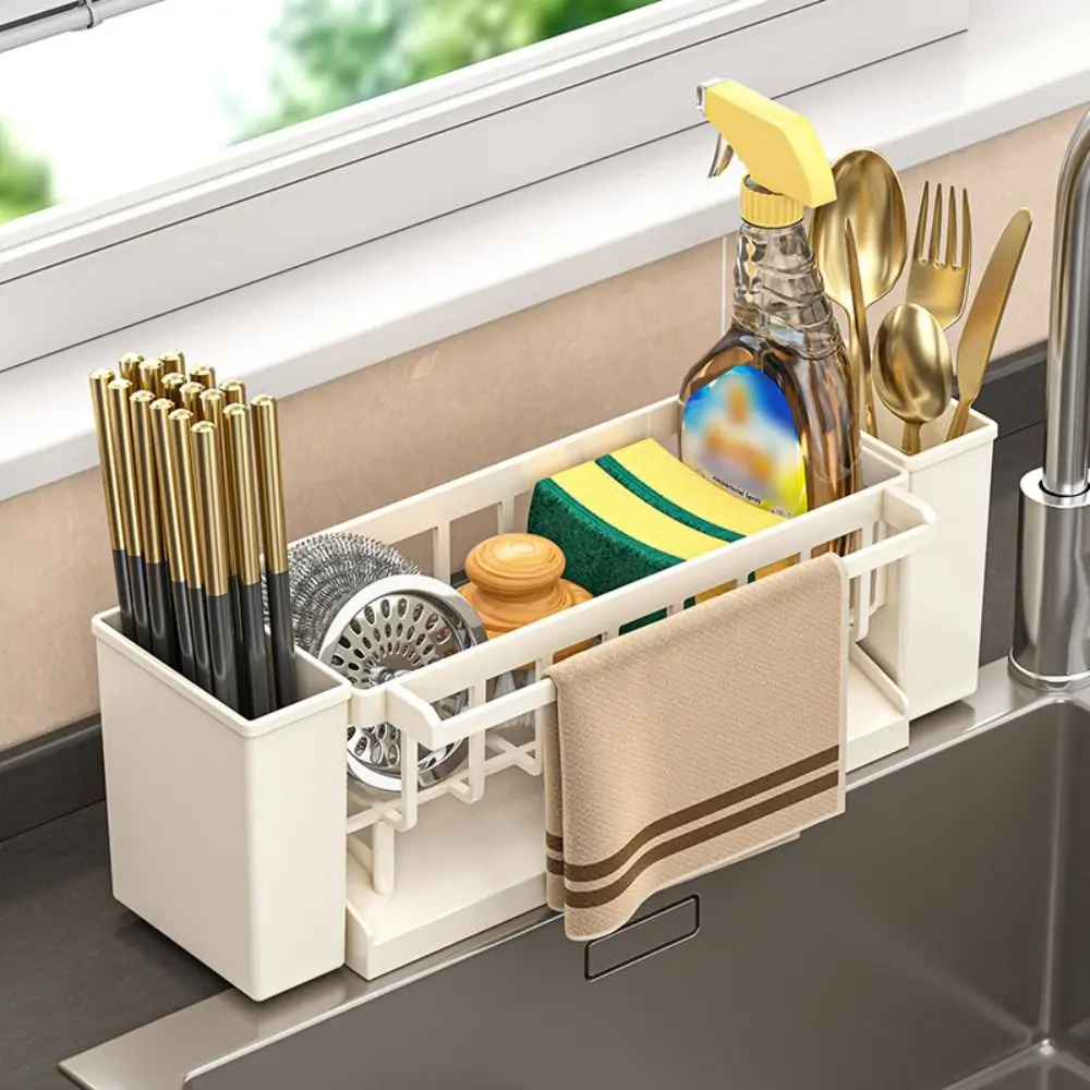 Self-draining Kitchen Sink Rack Quick Dry Waterproof Drain Rack Organizer Rustproof Chopsticks Holder Auto Draining Tray