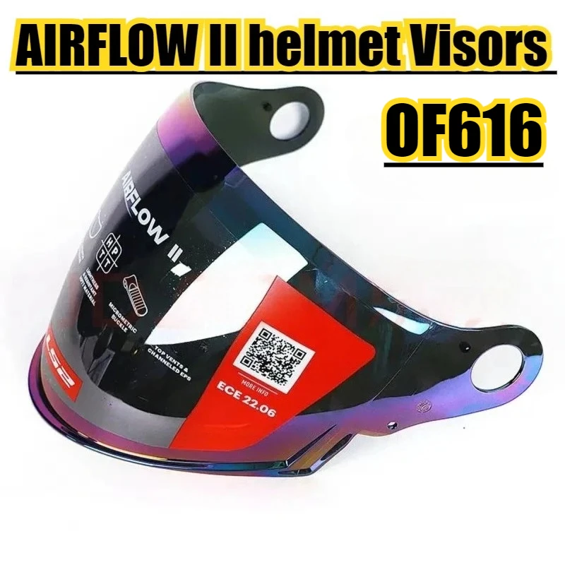 

Оригинальные линзы для шлема LS2 OF616, прозрачные линзы для шлема, гальванические цветные электронные красные козырьки, лобовое стекло для шлема AIRFLOW II