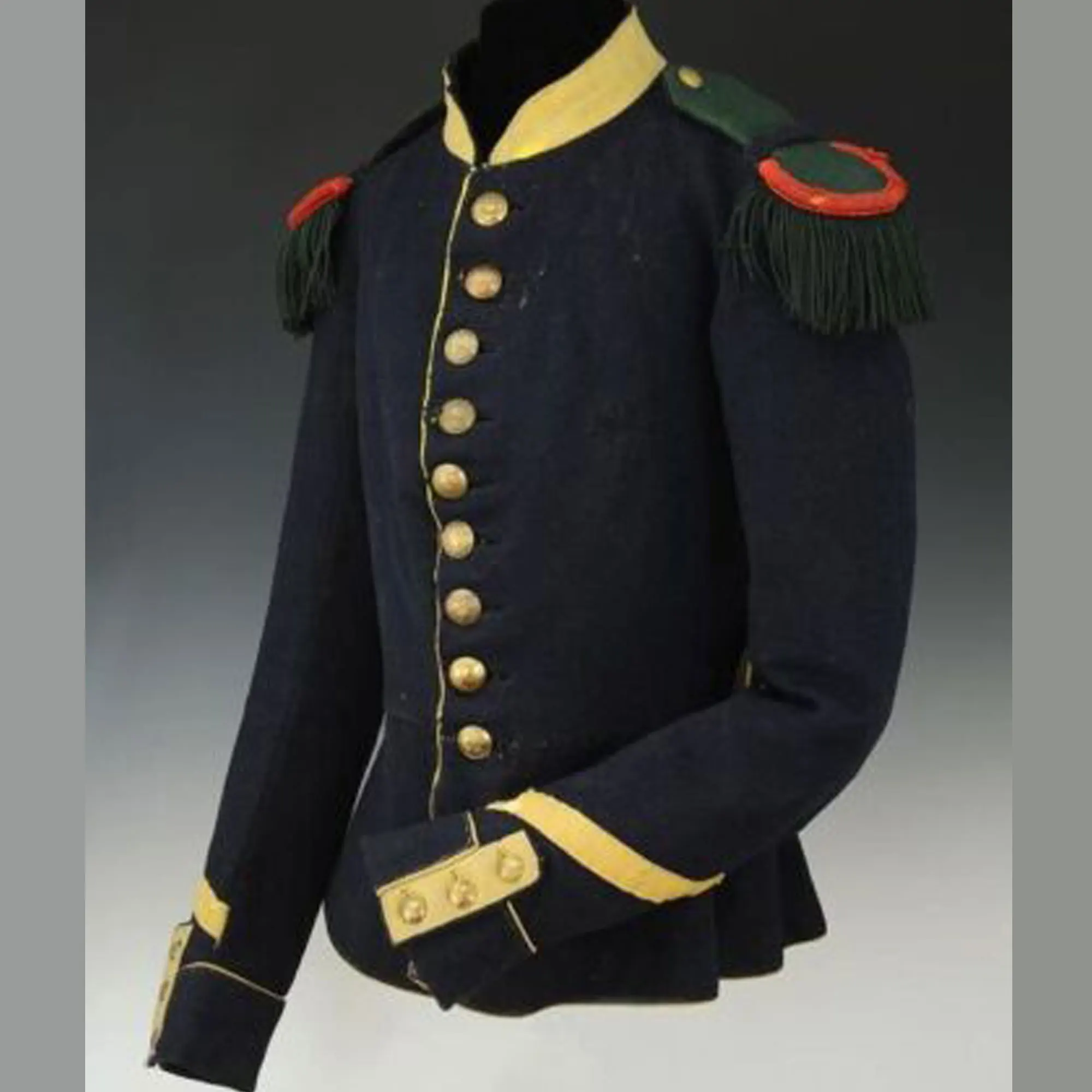 

Adult Men 1864s Victorian Navy Blue Military Hussar Costume Coat Custom Made