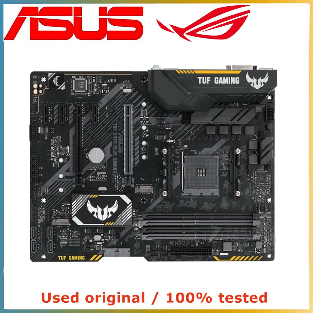 For ASUS TUF X470-PLUS GAMING Socket AM4 DDR4 motherboard, dual M.2 slots