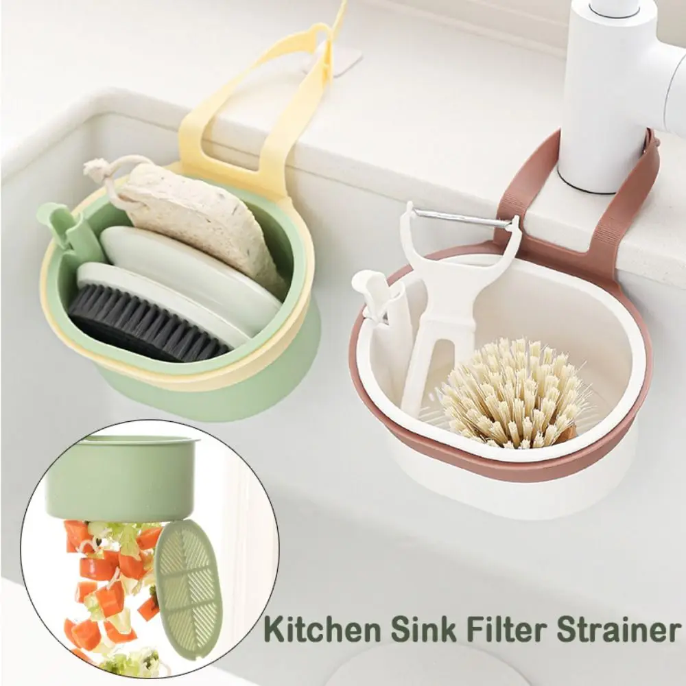 

Openable Bottom Sink Hanging Drain Basket Press Dumping Waste Versatile Sink Storage Rack Creative Separate