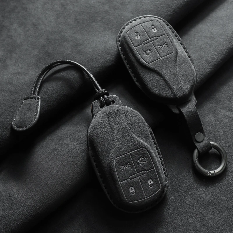 High end personalized suede key case For Maserati Grecale quattroporte Levante Full package exclusive car case key chain