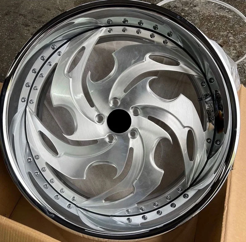 LZT-1132 Deep Dish Staggered Wheels 2 Piece Forged Rims 20 24 26 Inch 5x120 5x115 For Mustang F-150