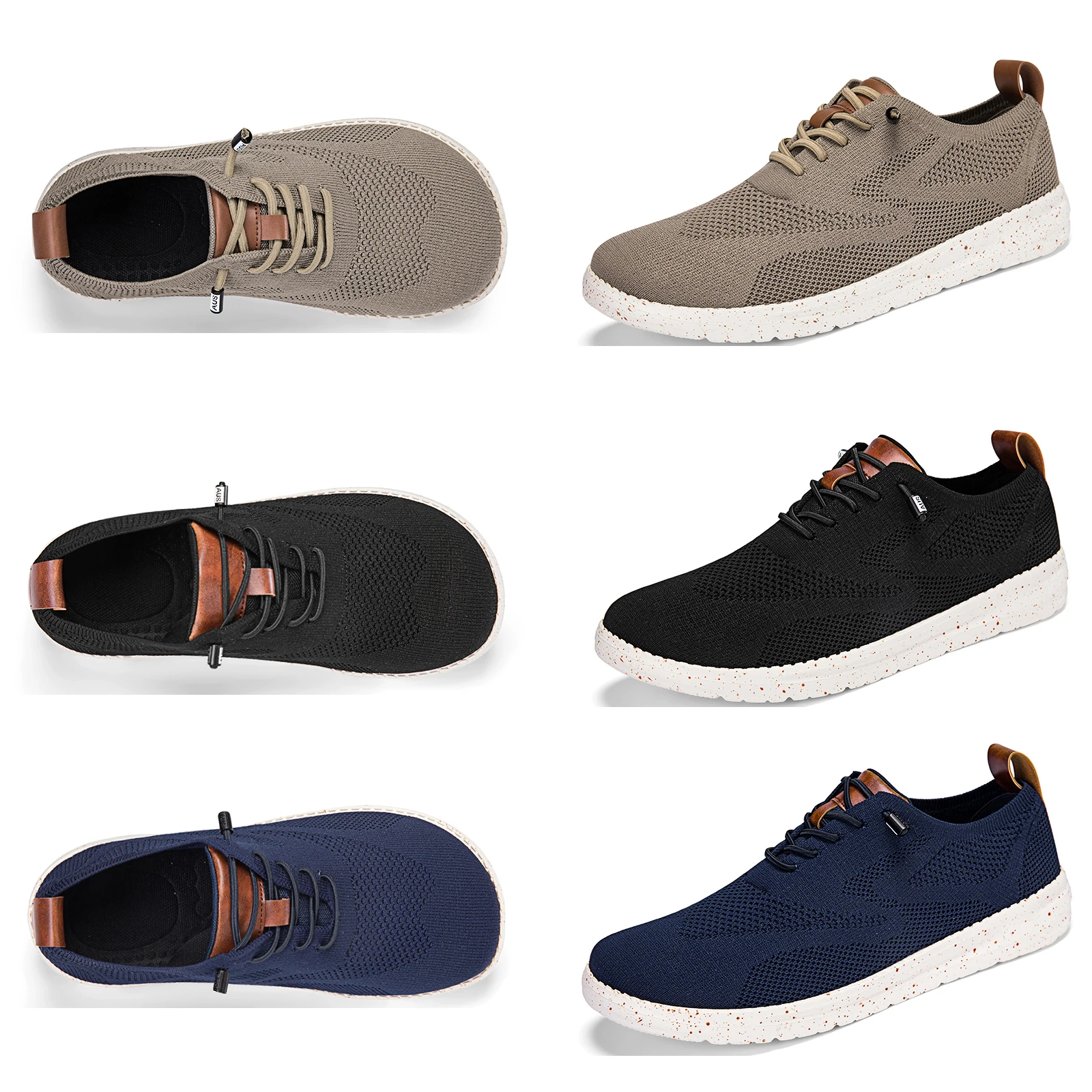 Men's Mesh Brogue Casual Sneakers Wide Toe Box Breathable Knit Upper Lace-Up Summer Lightweight Comfort Shoes Big Size 48 49 50