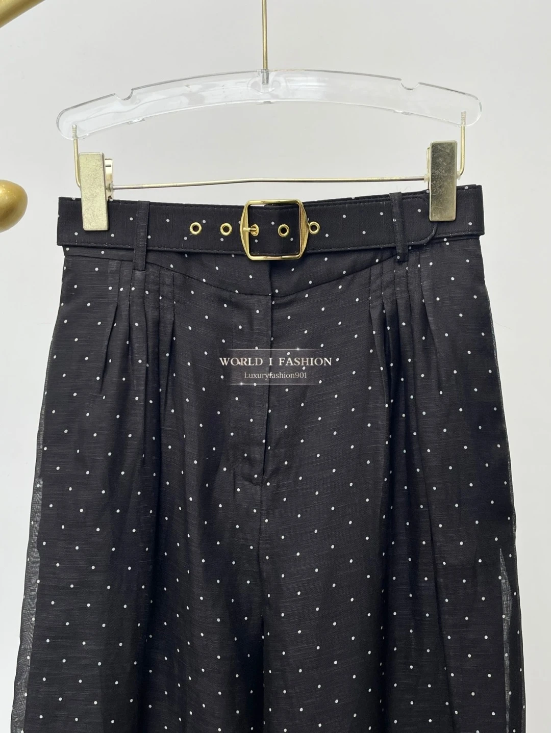 Women Casual 2025 New Fashion Black White Dot Print Pants
