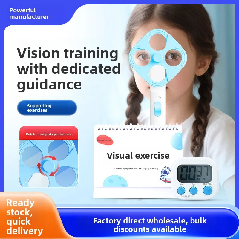Adjustable PD Flip Lens Vision Trainer, Double Sided Optical Lens for Kids, Myopia Hyperopia Amblyopia & Eye Exercise
